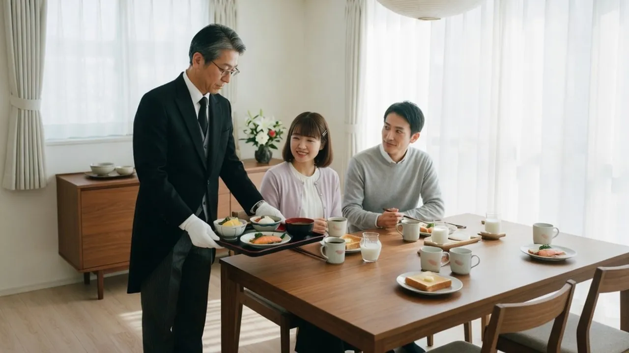 バトラーサービス。専属執事が一日を通して暮らしを支える様子