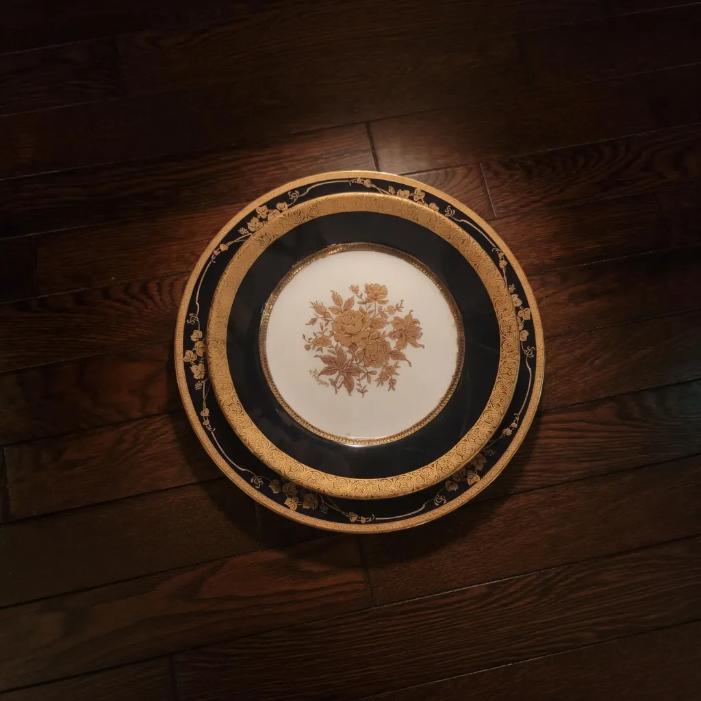 金彩と黒の洋食器